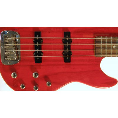 G&L MJ-4 (Clear Red, rosewood) №CLF067650. Made in USA - Чотириструнна бас-гітара