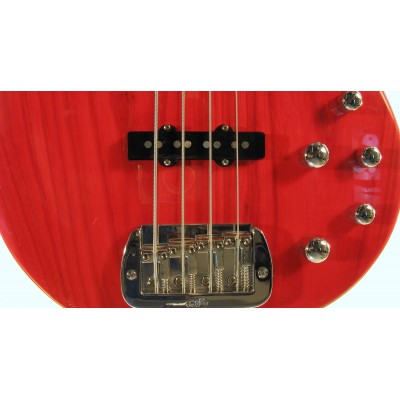 G&L MJ-4 (Clear Red, rosewood) №CLF067650. Made in USA - Чотириструнна бас-гітара