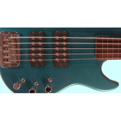 G&L L2500 FIVE STRINGS (Emerald Blue, ebony, fretless) №CLF48200. Made in USA - п'ятиструнна бас-гітара, безладна
