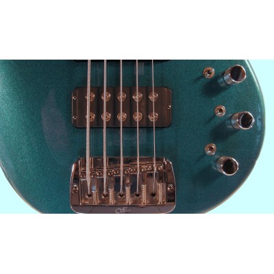 G&L L2500 FIVE STRINGS (Emerald Blue, ebony, fretless) №CLF48200. Made in USA - п'ятиструнна бас-гітара, безладна