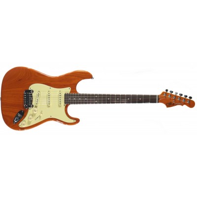 G&L LEGACY (Clear Orange, rosewood, 3-ply Vintage Cream). №CLF51040. Made in USA - Електрична гітара