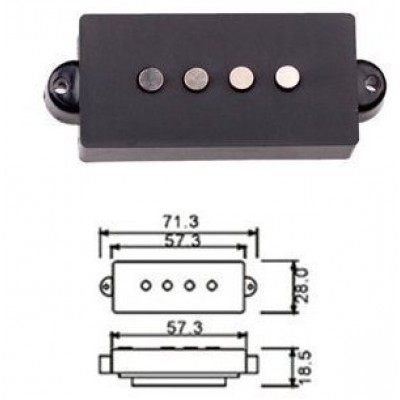 DR PARTS PPU/2/BK - набір пасивних звукознімачів для Precision Bass