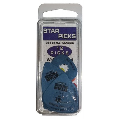 EVERLY STAR PICKS(набір 12 шт) 1,00mm - набір медіаторів (блакитний)