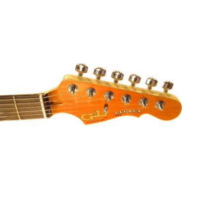 G&L LEGACY (Clear Orange, rosewood, 3-ply Vintage Cream). №CLF51040. Made in USA - Електрична гітара