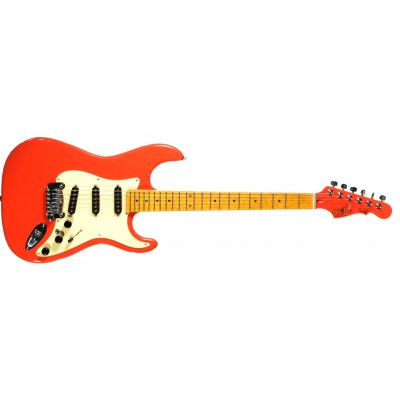 G&L S500 (Fullerton Red. 3-ply Vintage Creme, maple). №CLF51041. Made in USA - Електрична гітара