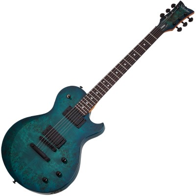 SCHECTER SOLO-II STANDARD Ocean Blue Burst Burl - Електрична гітара