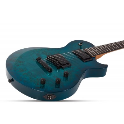 SCHECTER SOLO-II STANDARD Ocean Blue Burst Burl - Електрична гітара