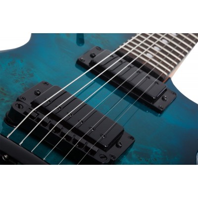 SCHECTER SOLO-II STANDARD Ocean Blue Burst Burl - Електрична гітара
