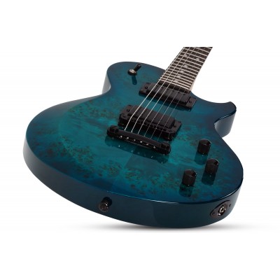 SCHECTER SOLO-II STANDARD Ocean Blue Burst Burl - Електрична гітара