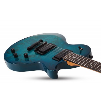 SCHECTER SOLO-II STANDARD Ocean Blue Burst Burl - Електрична гітара