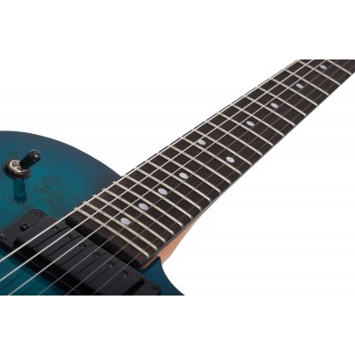 SCHECTER SOLO-II STANDARD Ocean Blue Burst Burl - Електрична гітара