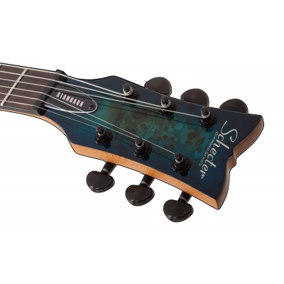SCHECTER SOLO-II STANDARD Ocean Blue Burst Burl - Електрична гітара