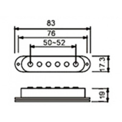 DR PARTS SPU/BK - звукознімач для електрогітари