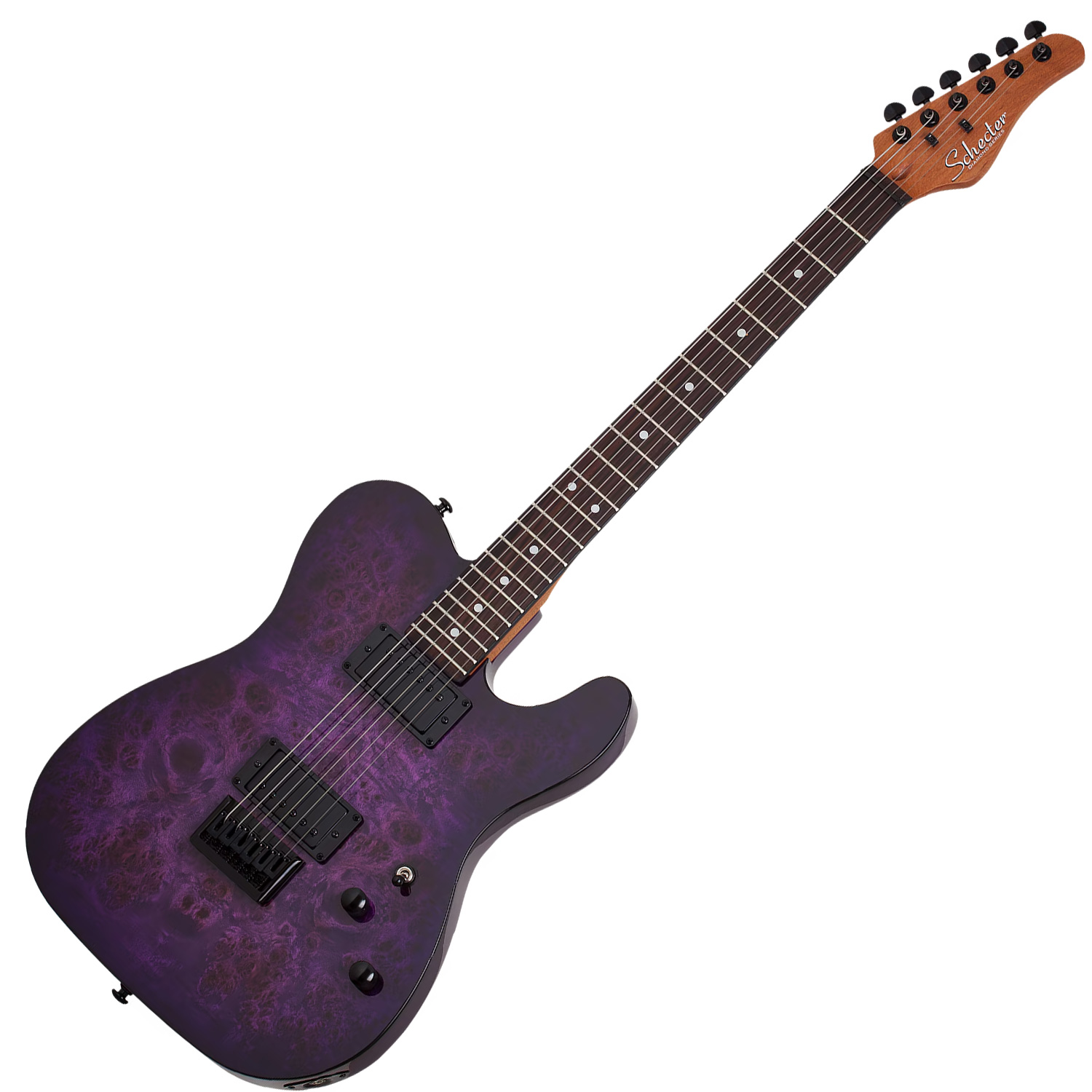SCHECTER PT STANDARD Purple Burst Burl - Електрична гітара