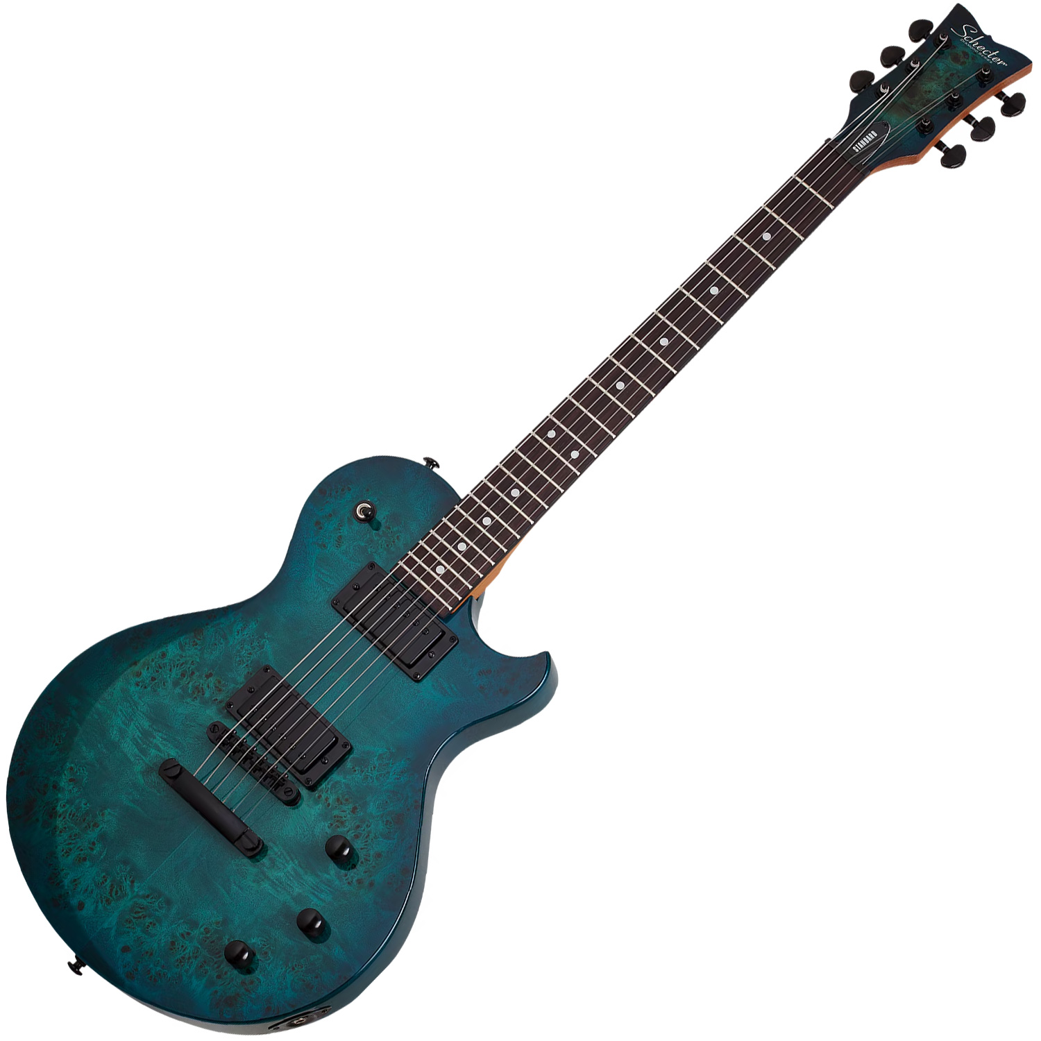 SCHECTER SOLO-II STANDARD Ocean Blue Burst Burl - Електрична гітара
